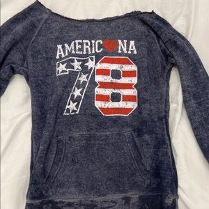Americana 78 Graphic Pullover - Navy with Red & White